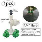 Anti Drip Misting Nozzle Water Mist Sprinkler Irrigation System 4/5/6/7 Way Adjustable Sprayer Kit For Greenhouse Humidification